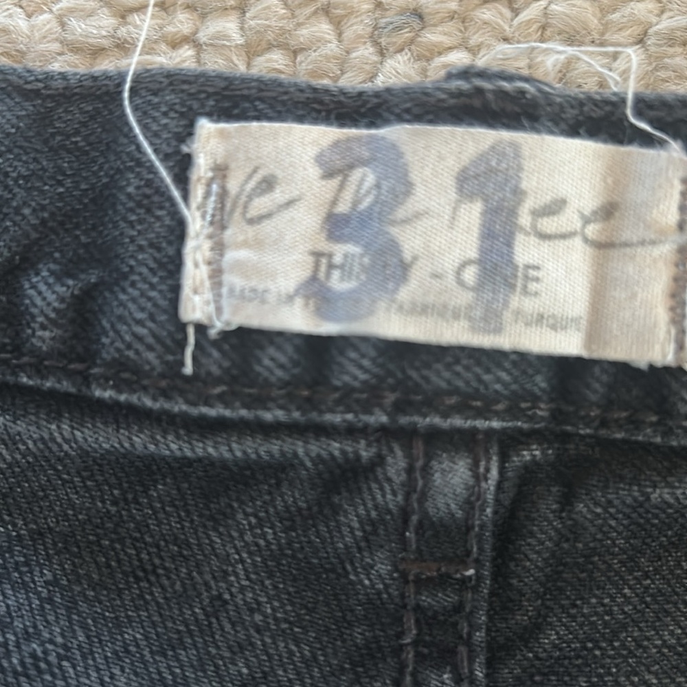 Free People size 31 black jean - Picture 2 of 6